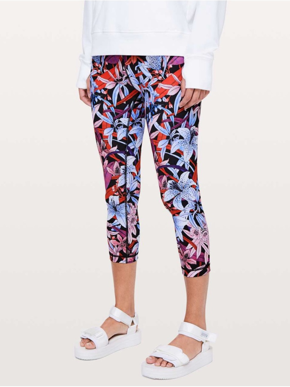 Lululemon Wunder Under Crop (Hi-Rise) 21" - Lush Lillies Multi Floral Leggings